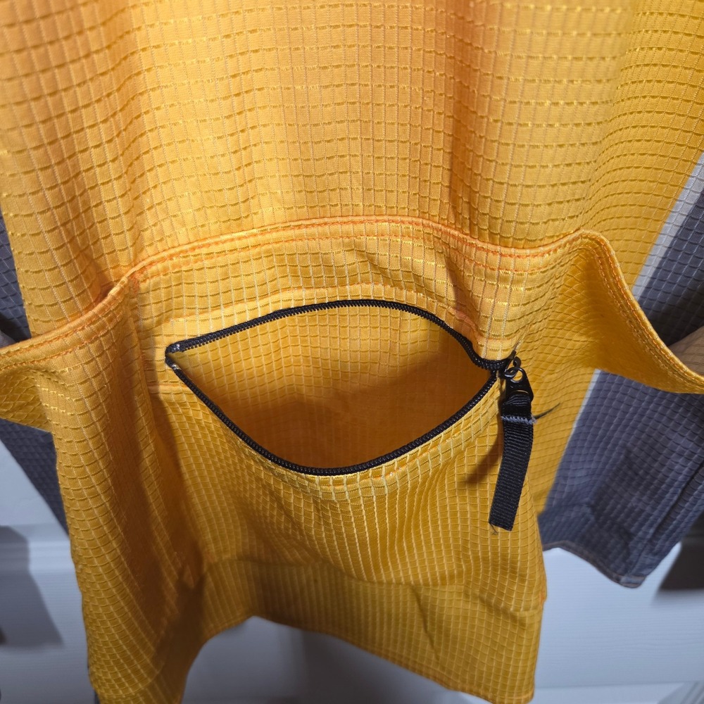 VTG Nike ACG Cycling Jersey Long Sleeve Yellow Grey Made in Italy Large 90s Y2K - Picture 7 of 14